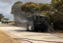 Students escape school bus fire