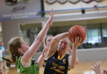 Country Basketball action