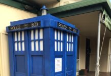 TARDIS flys into home