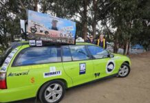Taxi on tour for funds