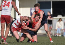 Demons win seaside scuffle